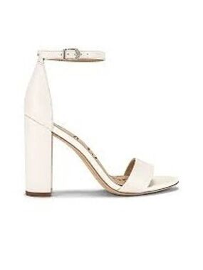 Sam Edelman | Women’s Ivory Block Heel Ankle-Strap Open Toe Sandal Heels Size 8